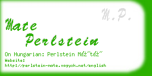 mate perlstein business card